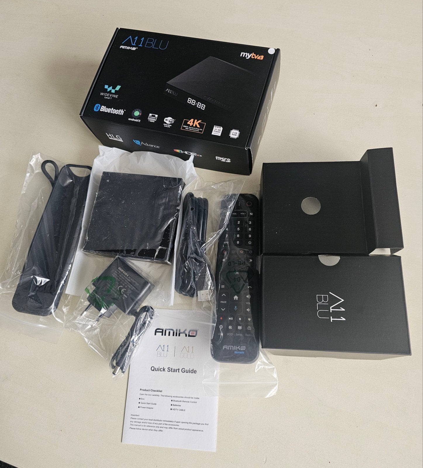 NieuweAmiko A11 Blu IPTV/ Bluetooth Remot /4K /HDMI USB 2/3, Ophalen of Verzenden, Nieuw, HDMI, Minder dan 500 GB