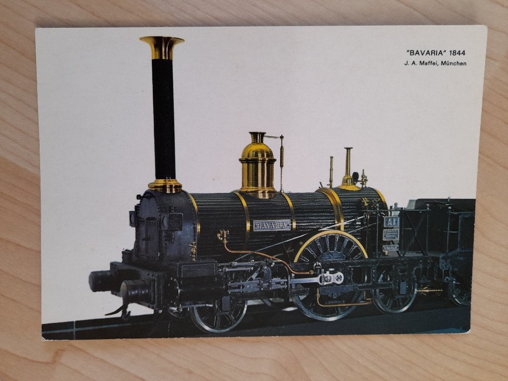 ANSICHTKAART LOCOMOTIEVEN DIVERSE BAVARIA 1844, ADLER 1835, Ophalen of Verzenden, 1980 tot heden, Ongelopen