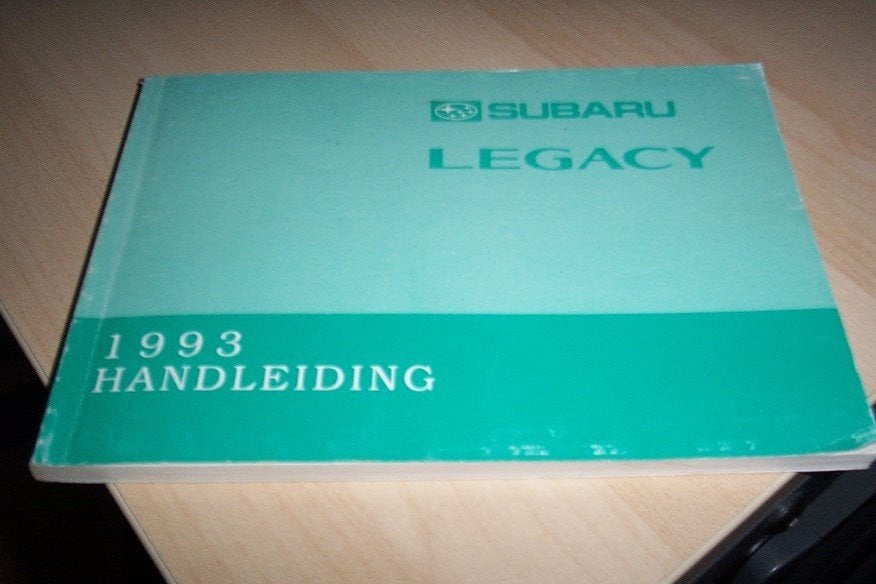 Gebruikershandleiding SUBARU LEGACY  1991/1994, Ophalen of Verzenden