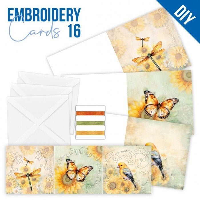 Embroidery Cards 16 Blooming Sun (bloeiende zon) STDOPP016, ., Overige typen, Nieuw, Ophalen of Verzenden