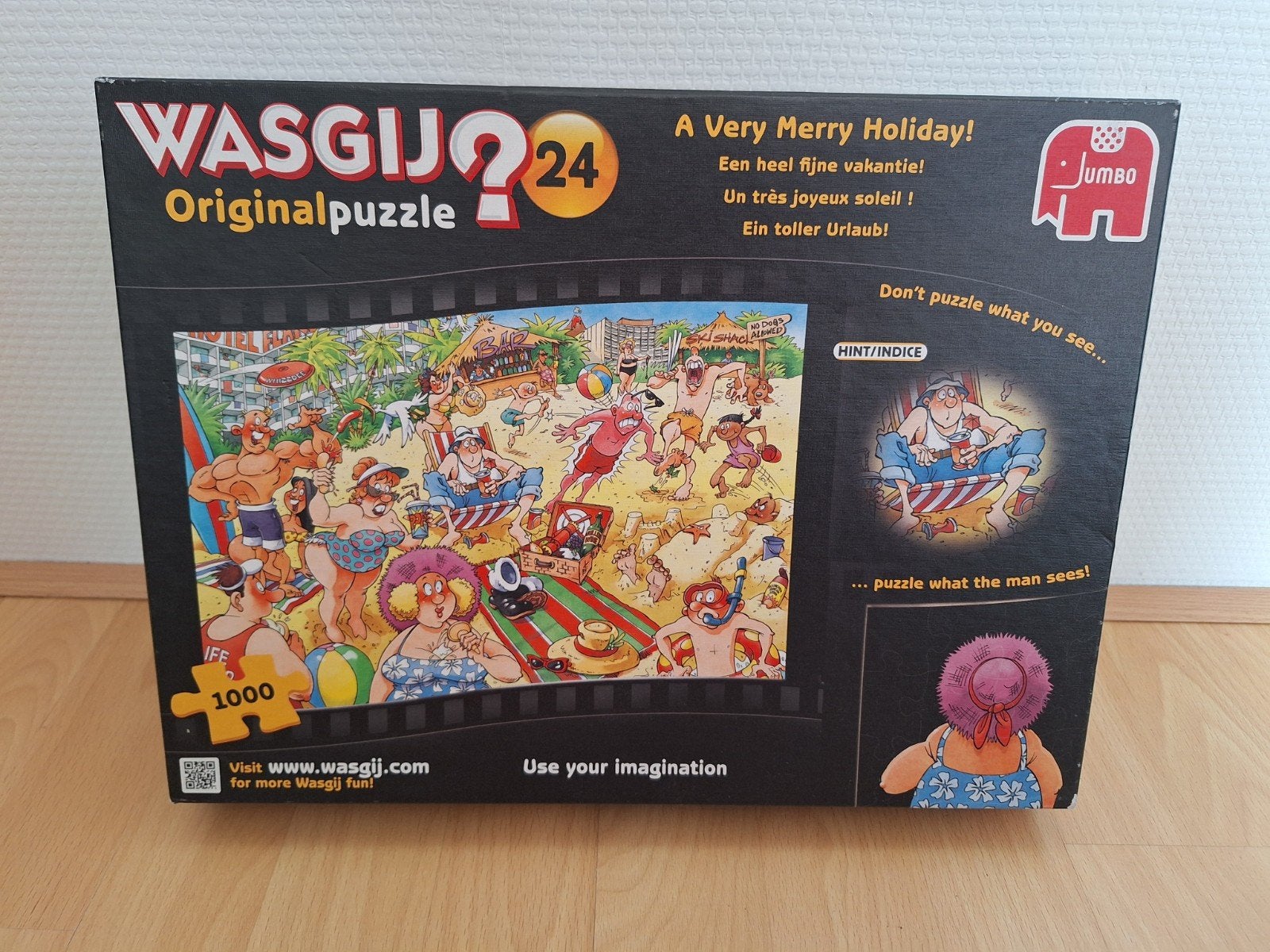 Wasgij Original 24: A Very Merry Holiday! 1000 stukjes, Hobby en Vrije tijd, Denksport en Puzzels, Ophalen of Verzenden, 500 t/m 1500 stukjes