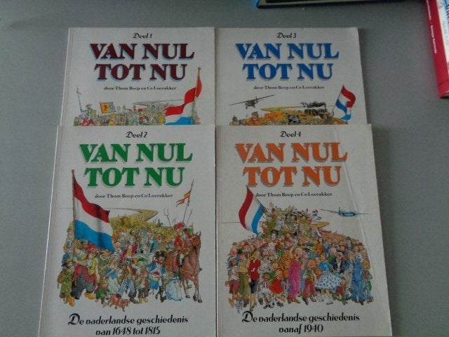 Van nul tot nu - Deel 1 t/m 4 - Thom Roep en Co Loerakker, Gelezen, Complete serie of reeks, Ophalen of Verzenden, Thom Roep en Co Loerakker