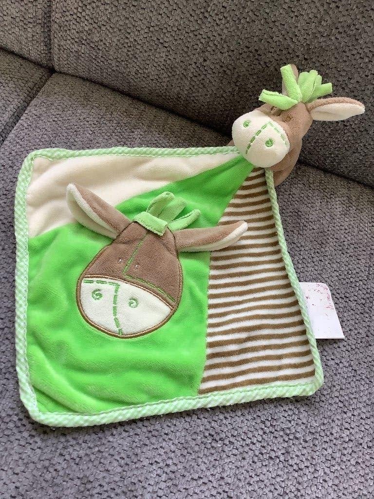 Inwolino knuffeldoekje lapje ezel Pauli groen bruin wit 7,50, Ophalen of Verzenden, Zo goed als nieuw, Overige typen