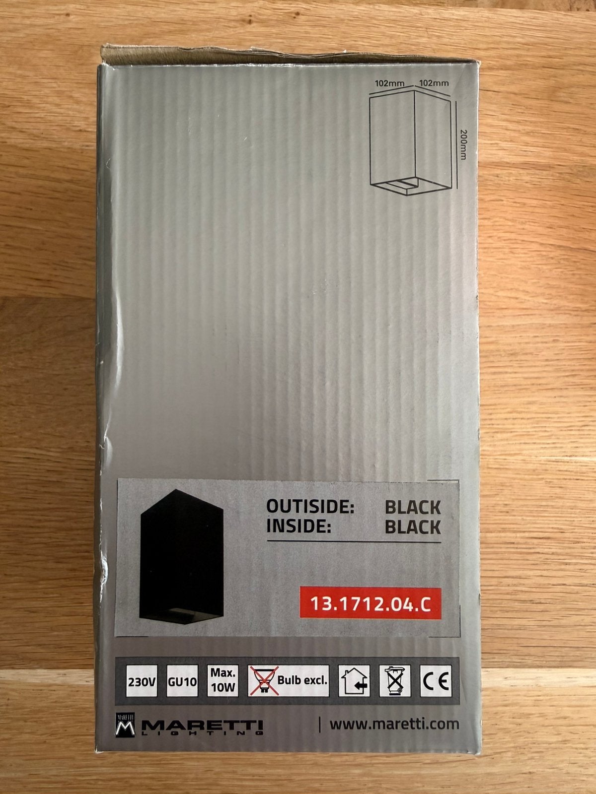 Zwart muurlampje voor binnen nieuw, Huis en Inrichting, Lampen | Wandlampen, GU10, Nieuw, Ophalen of Verzenden, Overige merken