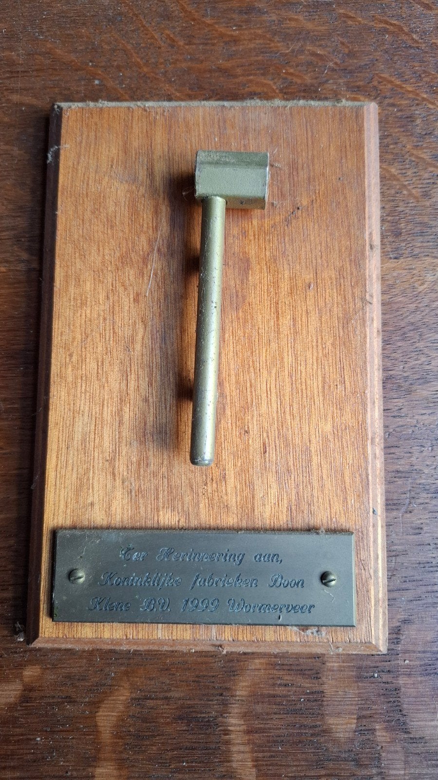 Herinneringsplaquette Koninklijke fabrieken Boon 1999, Ophalen of Verzenden