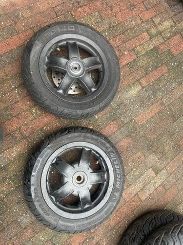 Zip wielen wiel velg michelin goed nieuw set banden wielen, Ophalen