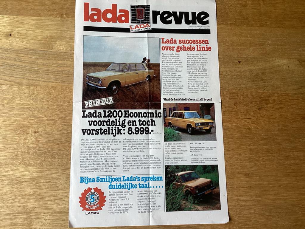 Lada Revue 1979 Automobielbedrijf Hoppe Sneek, Ophalen of Verzenden, Gelezen, Overige merken