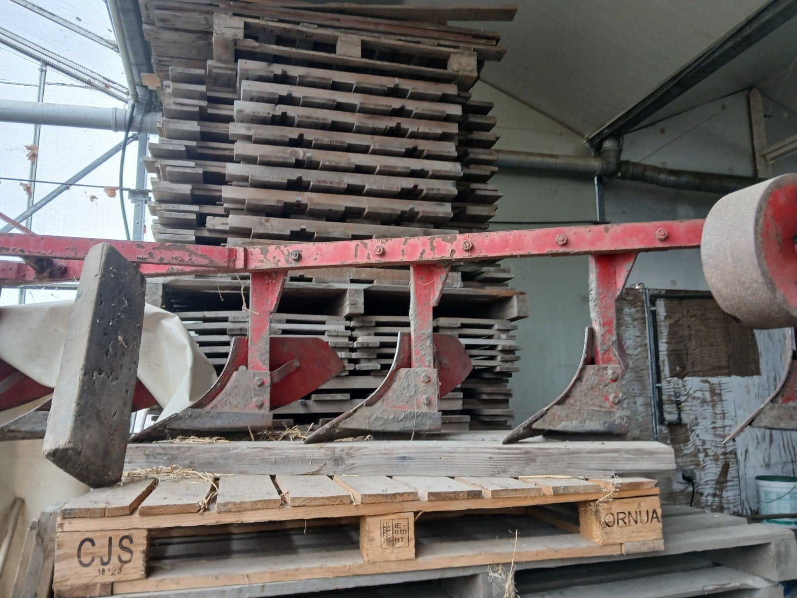 Stoppelploeg, 7 schaar., Ophalen