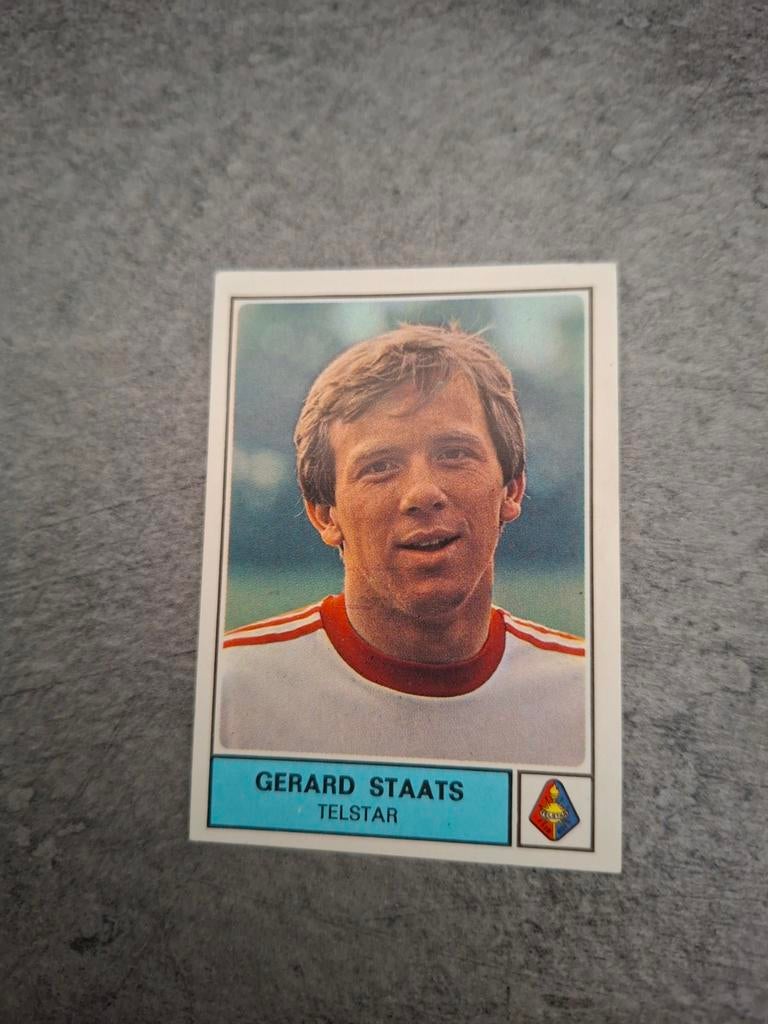 Panini sticker Voetbal 78. Speler Gerard Staats Telstar., Verzenden, Zo goed als nieuw, Sticker