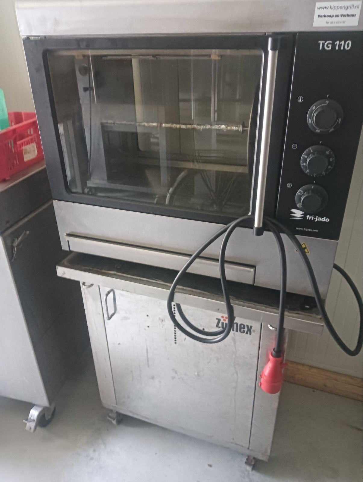 kippengrill,frijado,tg110h,nw type,degelijk,1 jr garantie, Gebruikt, Ophalen of Verzenden, Heteluchtoven, 55 tot 60 cm