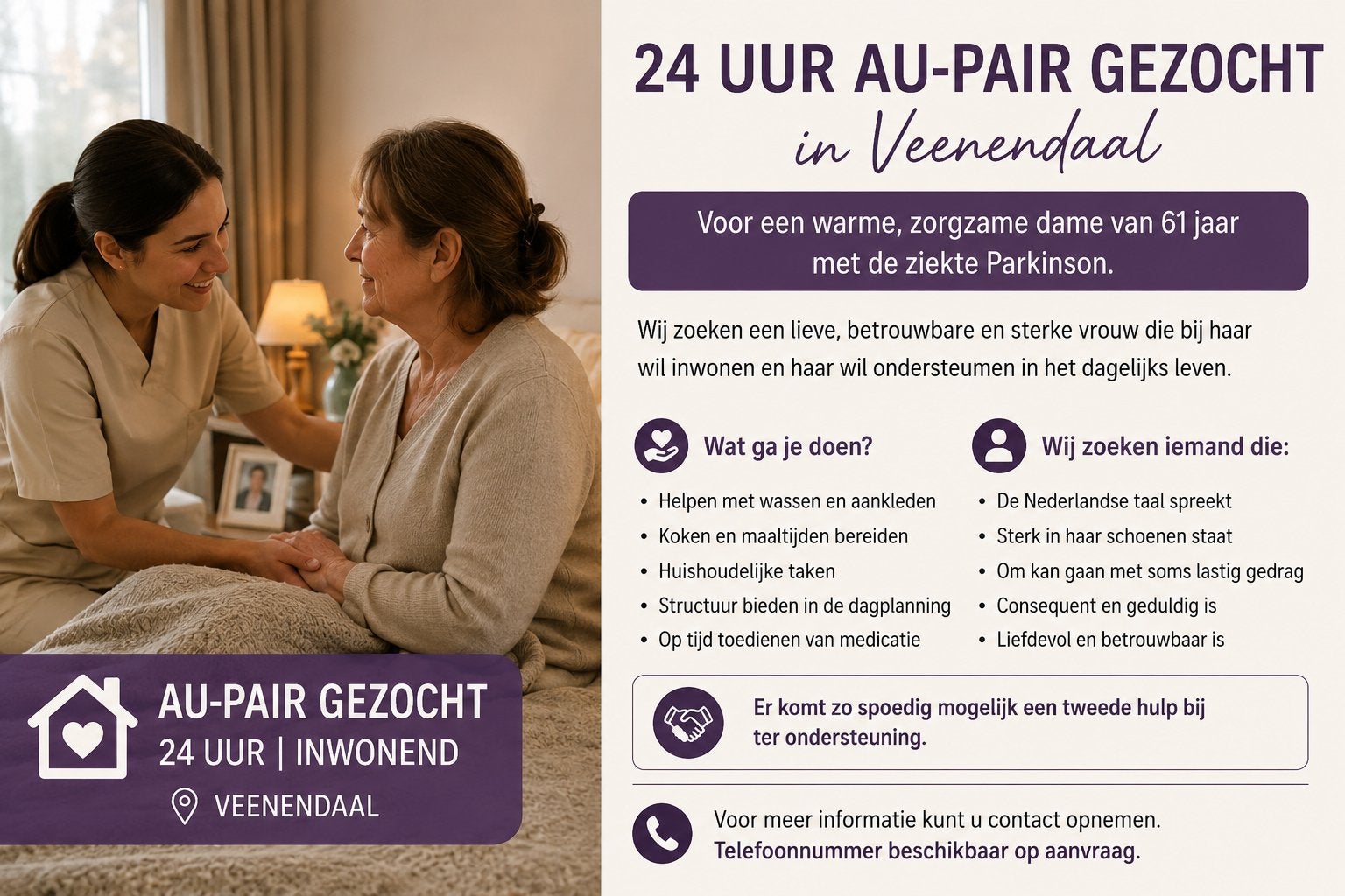 Zorg aan huis met spoed in veenendaal, Eén persoon