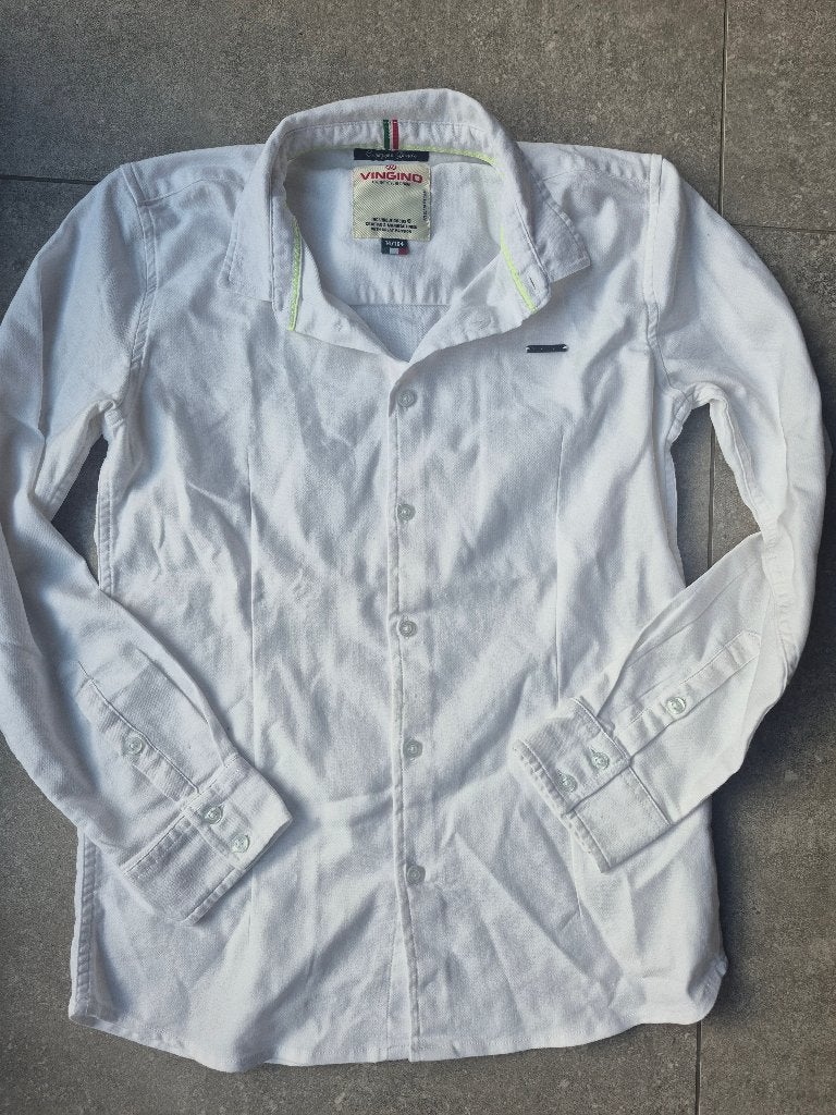 Witte blouse vingino maat 164, Gebruikt, Ophalen of Verzenden, Vingino, Shirt of Longsleeve