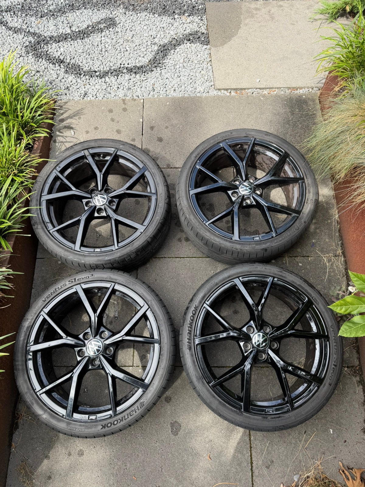 Originele Volkswagen Golf R Estoril 19 inch velgen + banden, Velg(en), 235 mm, Zomerbanden, Ophalen