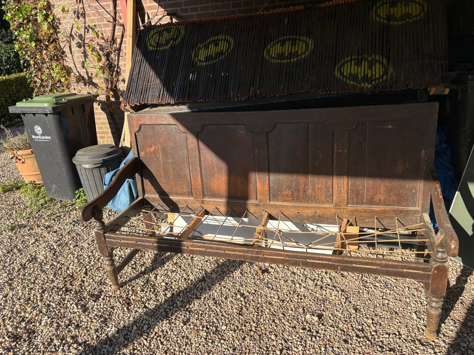GRATIS: Antieke houten bank, Ophalen