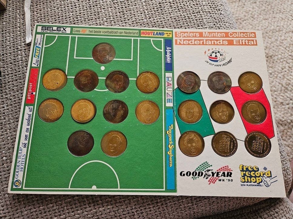 WK '90 Spelers Munten Collectie - De Elf van Rome, Ophalen of Verzenden, Gebruikt, Overige sporten, Overige typen