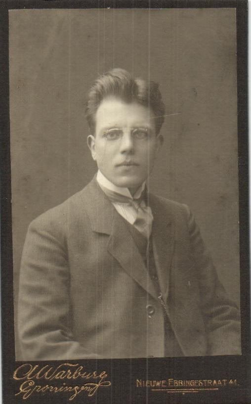 CDV - A. Warburg - Nw Ebbingestr. 41 - Groningen, Gebruikt, Foto, Ophalen of Verzenden, Voor 1940
