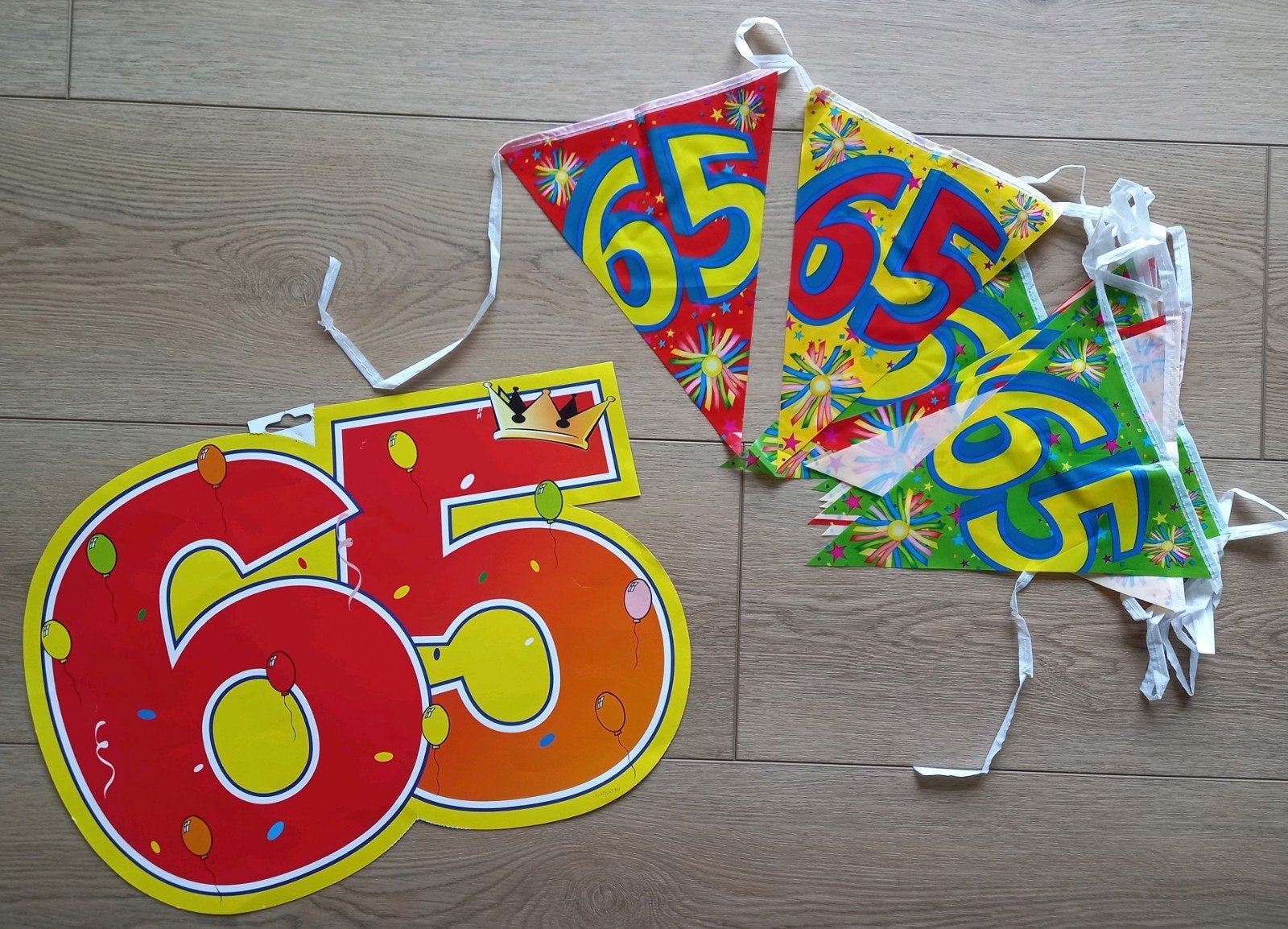 65 jaar feestversiering, Ophalen of Verzenden, Versiering, Verjaardag