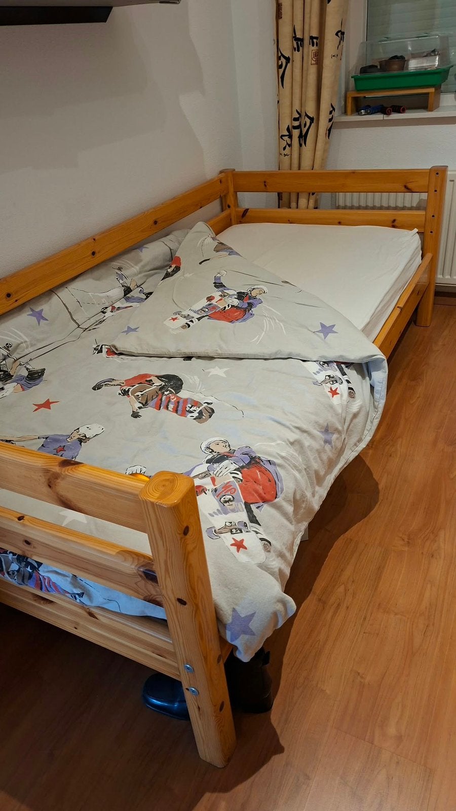 (Hoog)slaper Flexa grenen, Ophalen, Gebruikt, Eenpersoons, Grenen
