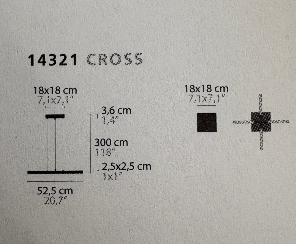 NIEUW LED hanglamp strak Ilfari Artys Cross twv € 1500,00!!, Ophalen of Verzenden, Nieuw, Maretti Flos Artemide design strak zwart Moooi