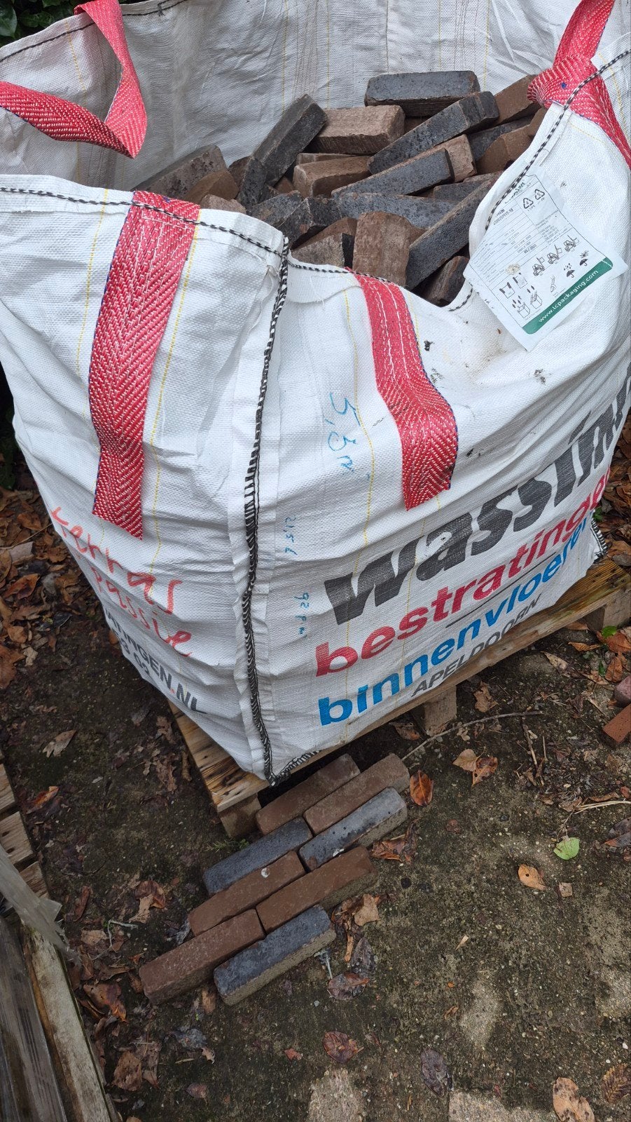 5.5M2 PRACHTIGE WAALTJES.  5-DUIMERS, Ophalen of Verzenden, Gebruikt, Keramiek, Klinkers