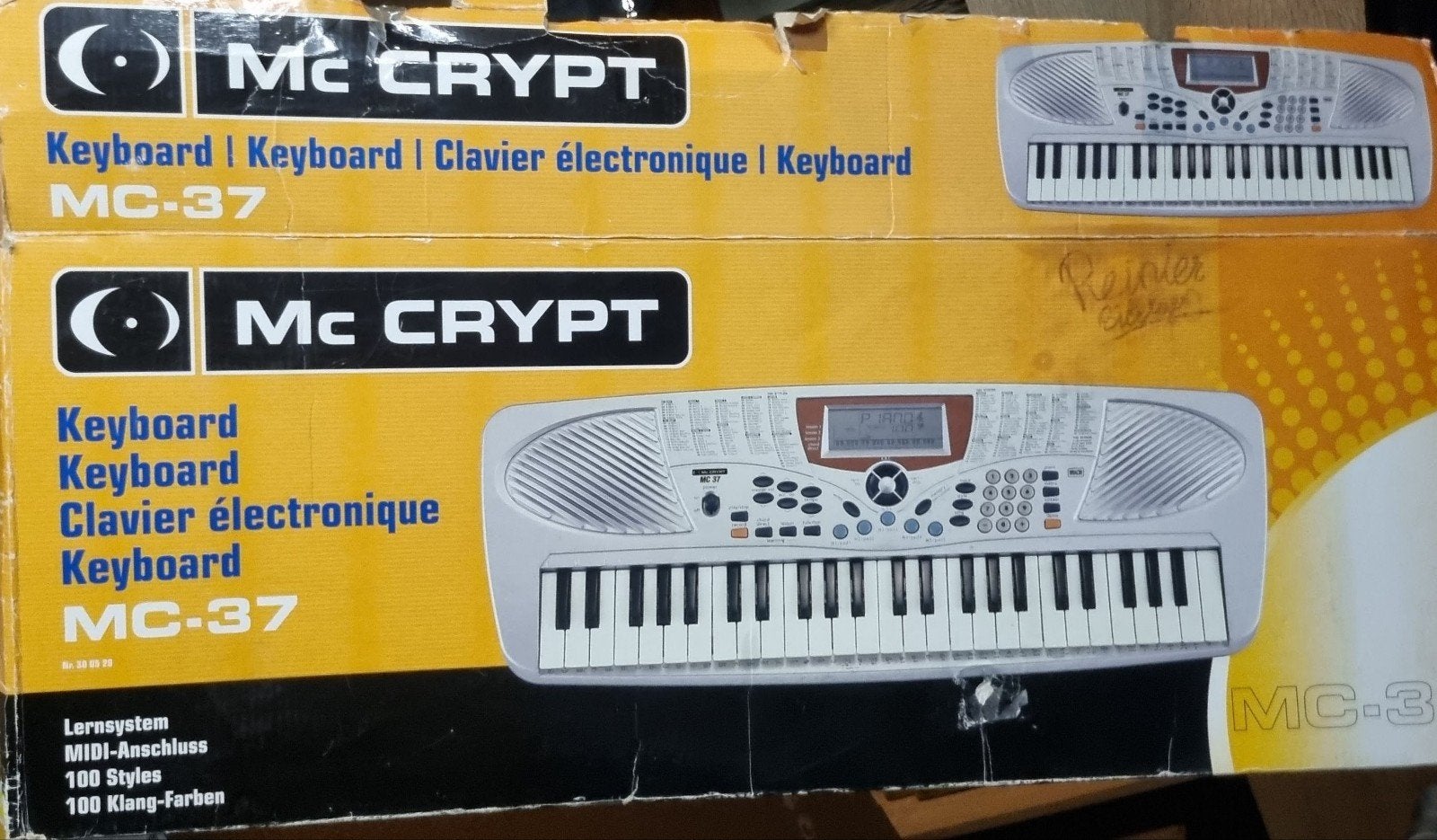 Mc Crypt MC-37 Elektronisch Keyboard met MIDI-aansluiting, Overige merken, Midi-aansluiting, Ophalen of Verzenden, 61 toetsen