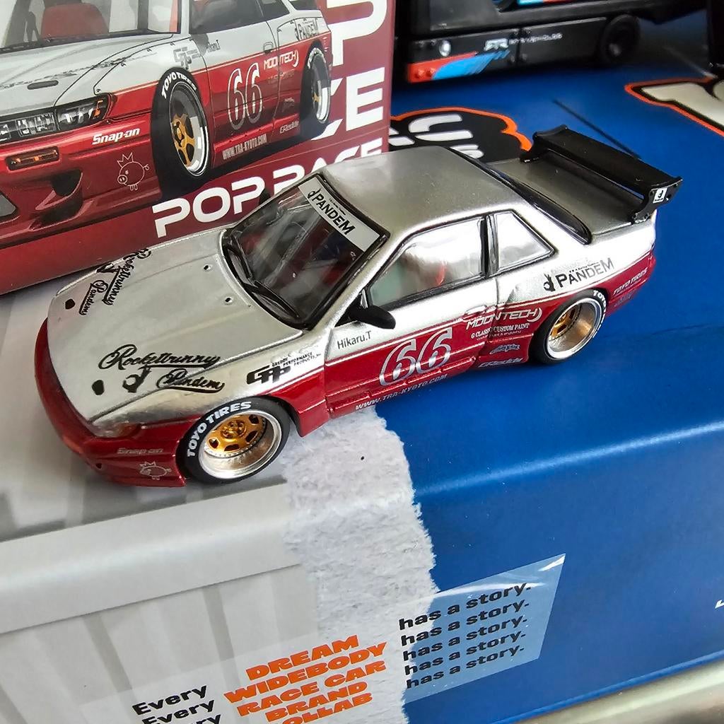 Pop Race Nissan Silvia S13 Pandem #66 Modelauto, Nieuw, Ophalen of Verzenden, Pop Race, Niet gespecificeerd