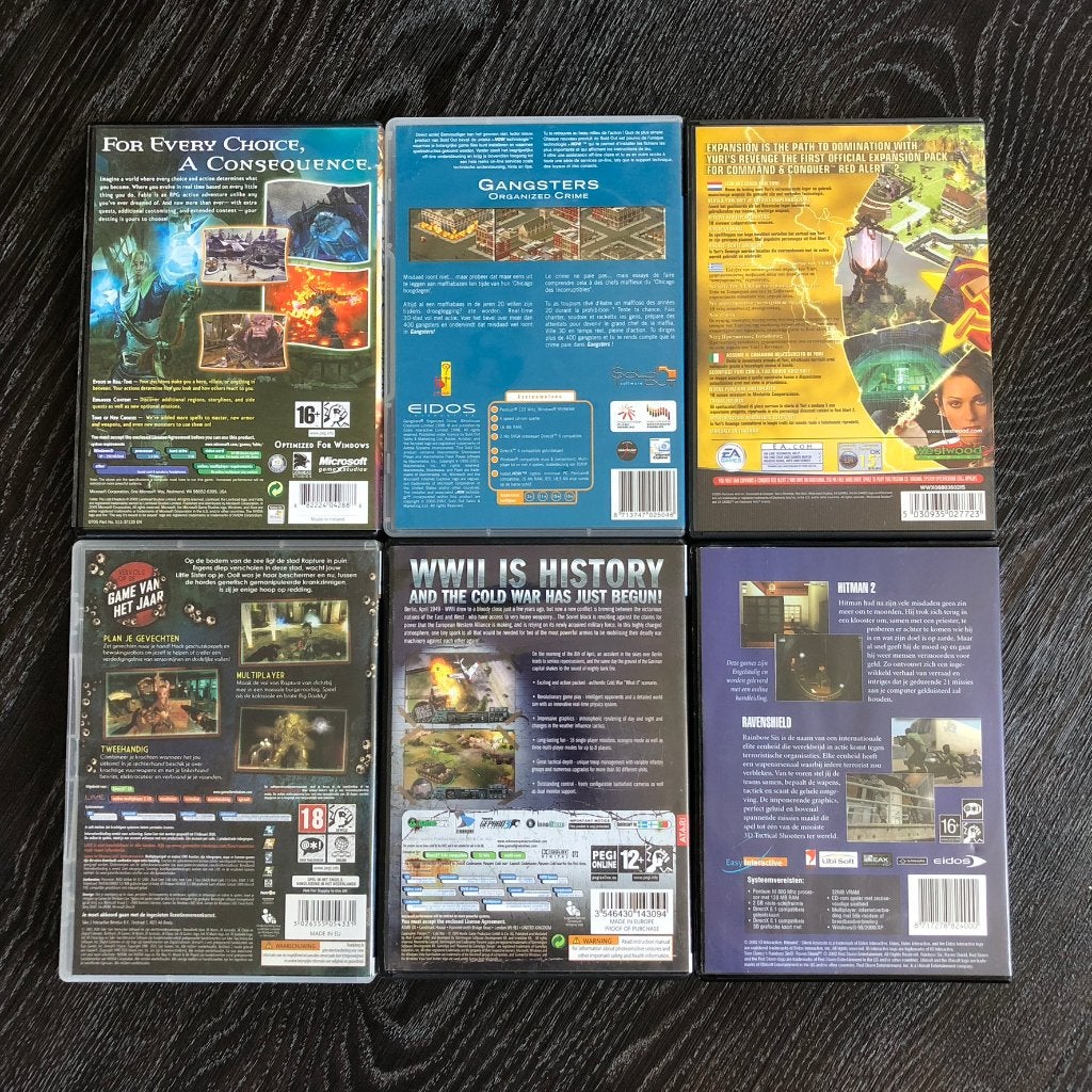 PC CD-ROM en DVD Games - Bioshock 2 e.a. Spellen, Gebruikt, Vanaf 18 jaar, Overige genres, 1 speler
