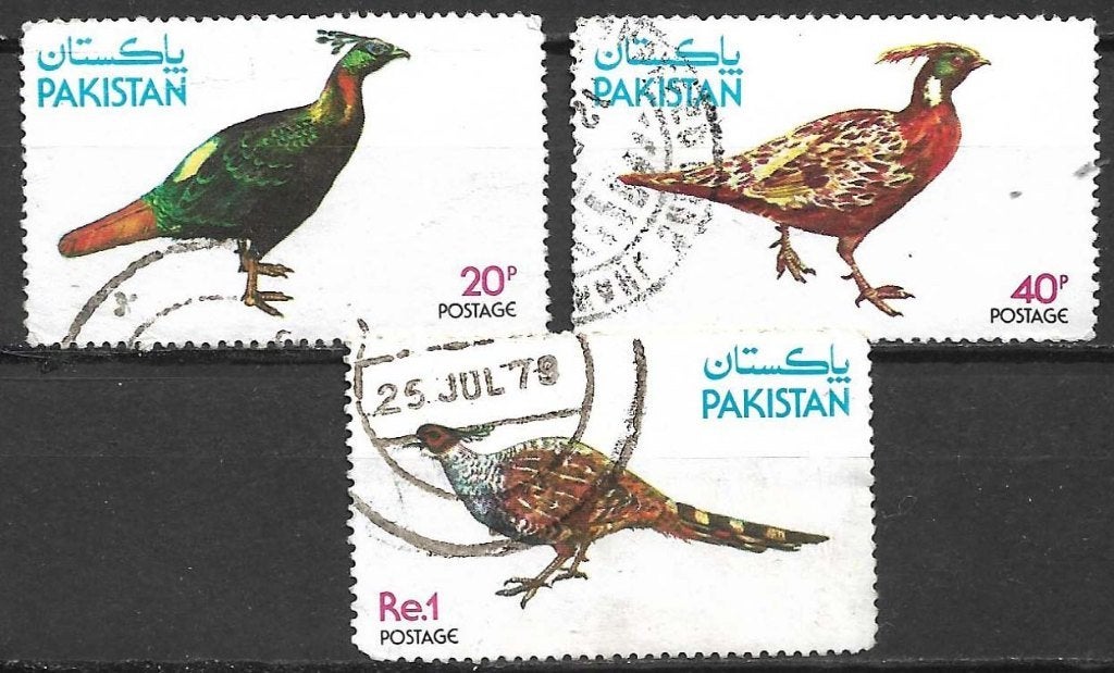 Pakistan 1979 Vogel fazant, Verzenden, Gestempeld, Zuid-Azië
