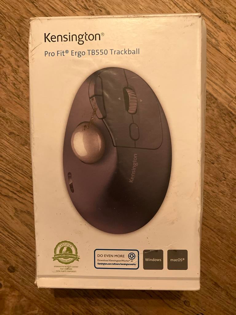 Kensington Pro Fit Ergo TB550 Trackball - Zo goed als nieuw, Computers en Software, Muizen, Muis, Ergonomisch, Ophalen of Verzenden