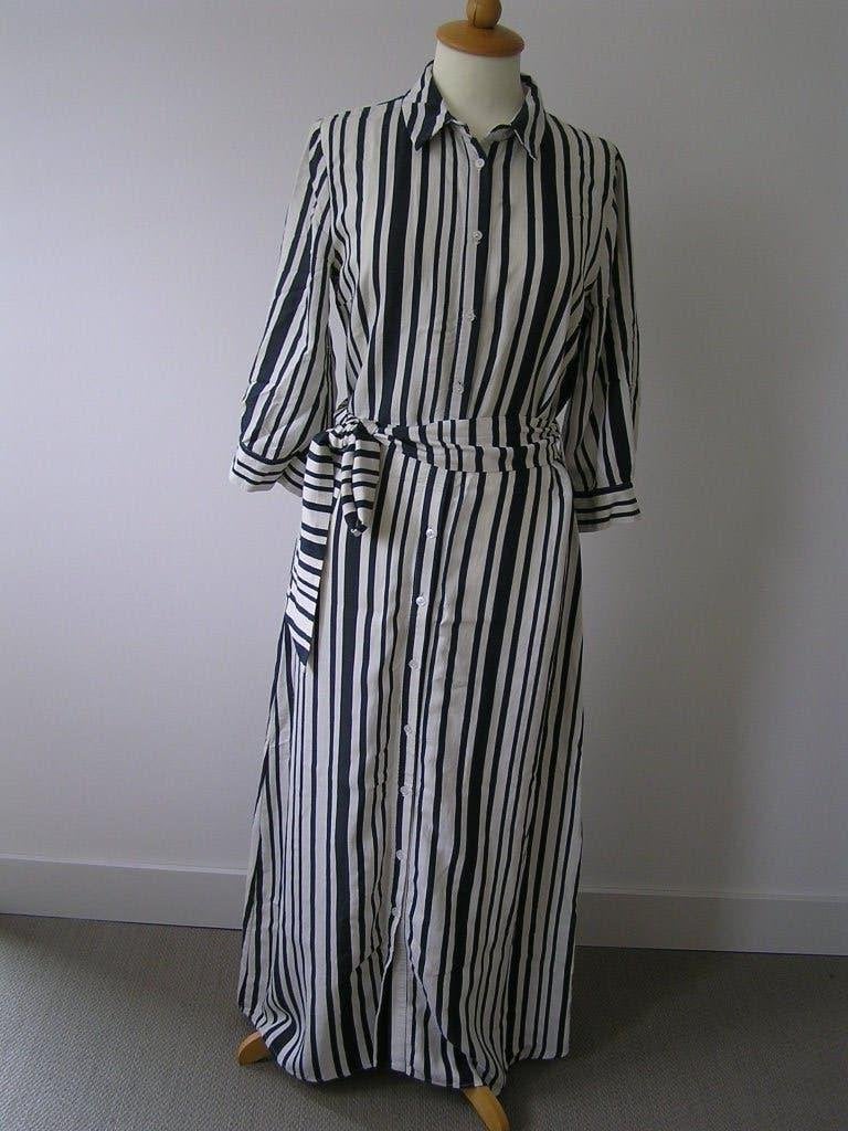 Lange gestreepte blouse jurk maat S., Blauw, Nieuw, Ophalen of Verzenden, Costes