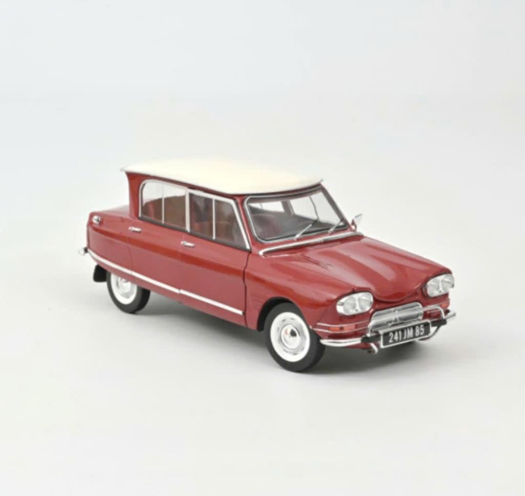 Citroen Ami 6 club 1968 rood schaal 1/18 NOREV ref: 181602, Hobby en Vrije tijd, Modelauto's | 1:18, Verzenden, Nieuw, Auto, Norev