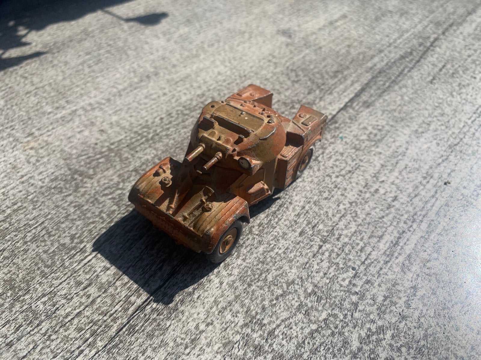 Vintage Dinky Toys AML Panhard Meccano France legervoertuig, Ophalen of Verzenden, Gebruikt