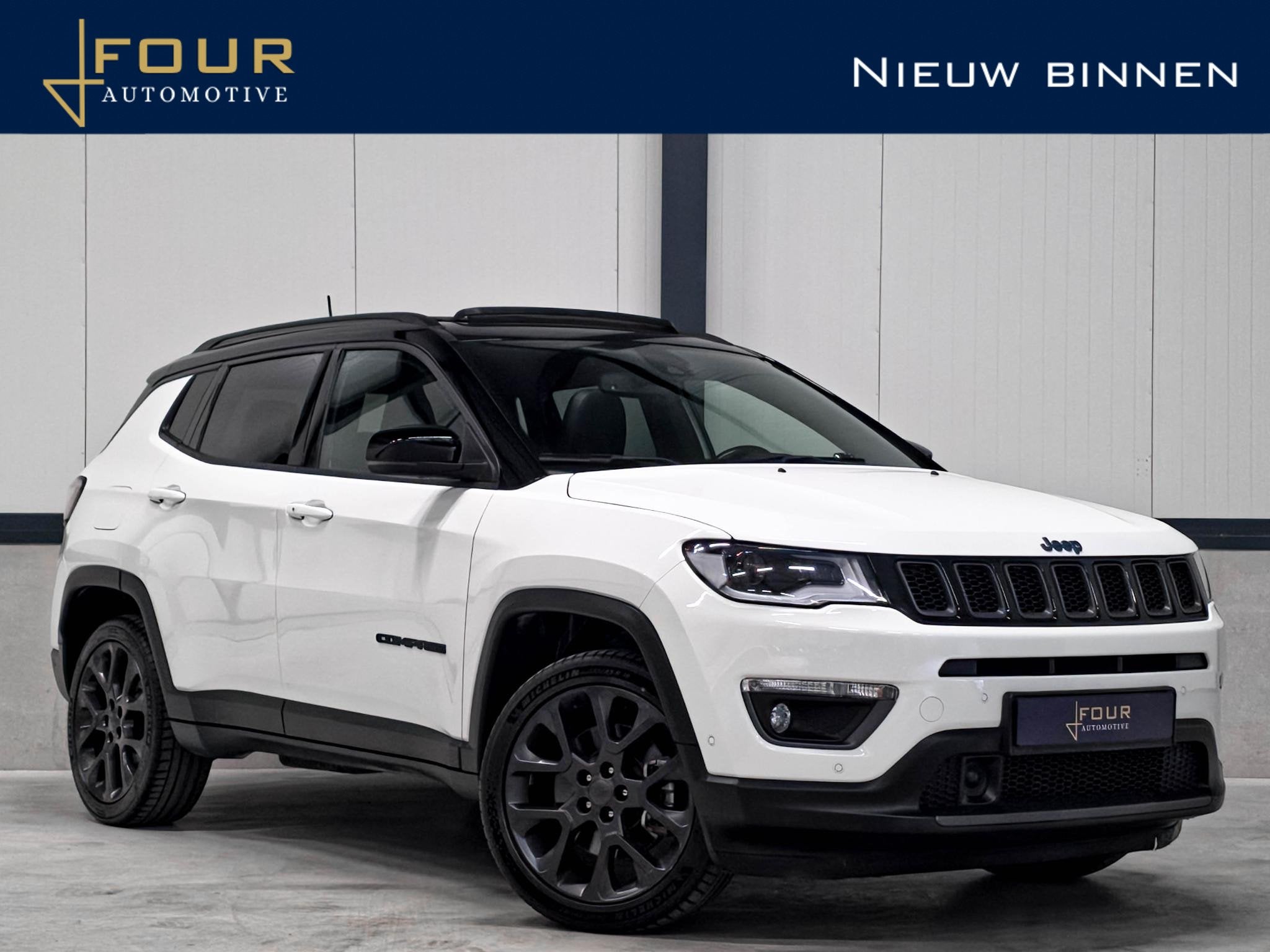 Jeep Compass 4xe 240 PHEV S | Trekhaak | Panoramadak | Alpin, Auto's, Automaat, Gebruikt, 4 cilinders, Wit