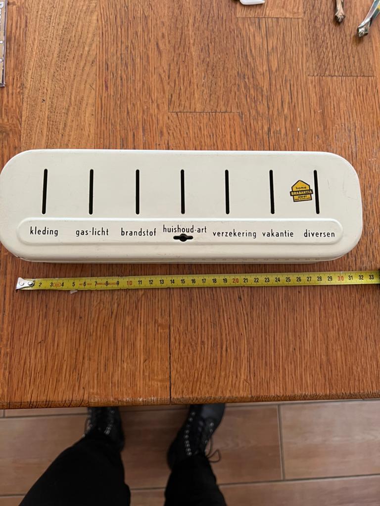 Retro Brabantia spaarpot, Ophalen of Verzenden, Zo goed als nieuw, Metaal of Blik, Overige thema's