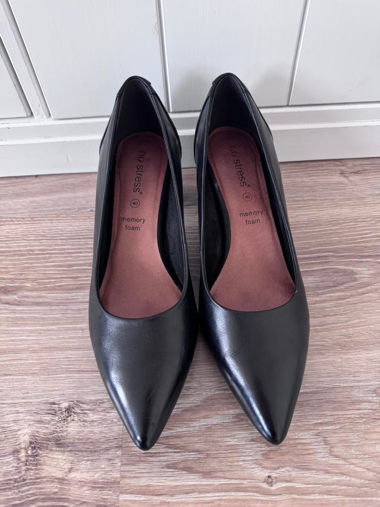 Manfield No Stress pumps maat 40, Pumps, Zwart, Ophalen of Verzenden, Zo goed als nieuw