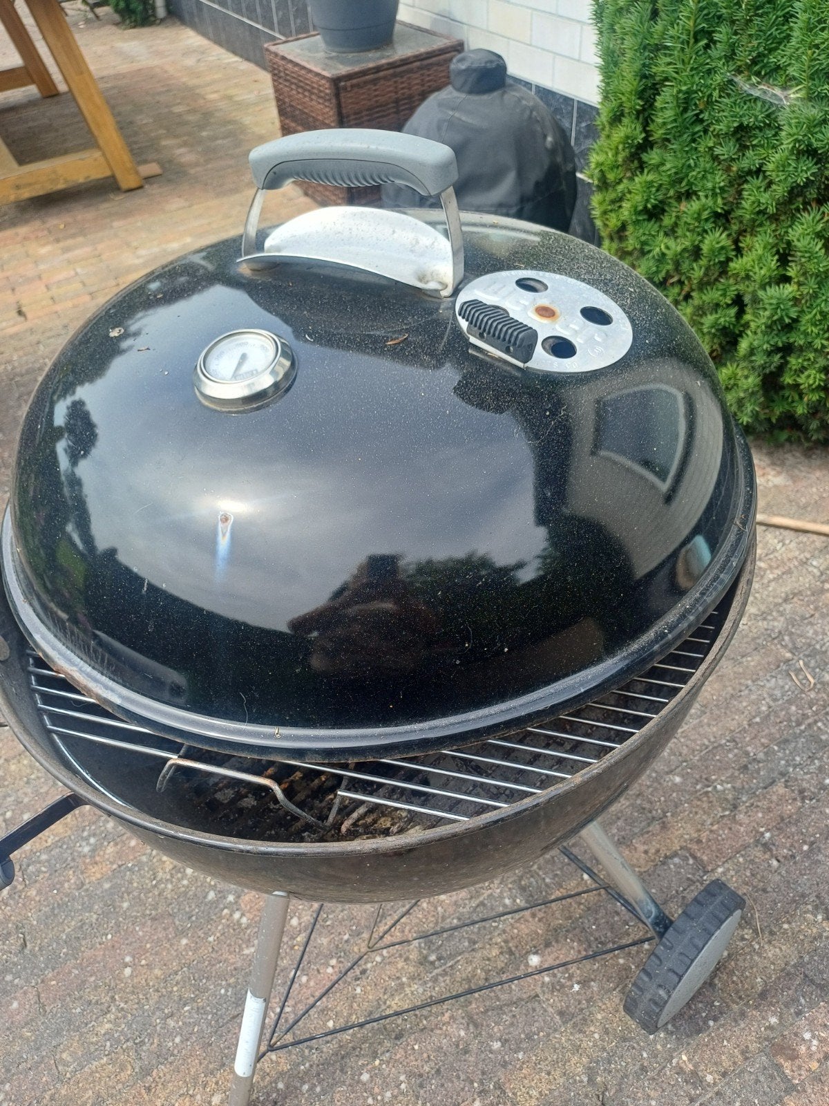 Weber Compact Kettle Houtskoolbarbecue Zwart, Ophalen, Gebruikt, Weber