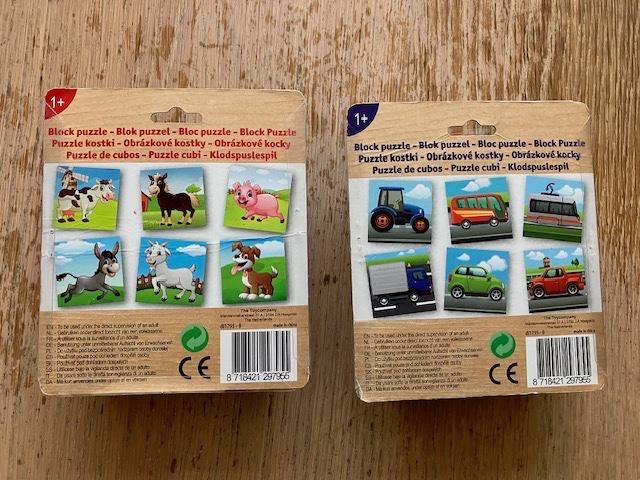 2x houten blokken puzzels, Ophalen of Verzenden, Minder dan 10 stukjes, Nieuw, 6 maanden tot 2 jaar