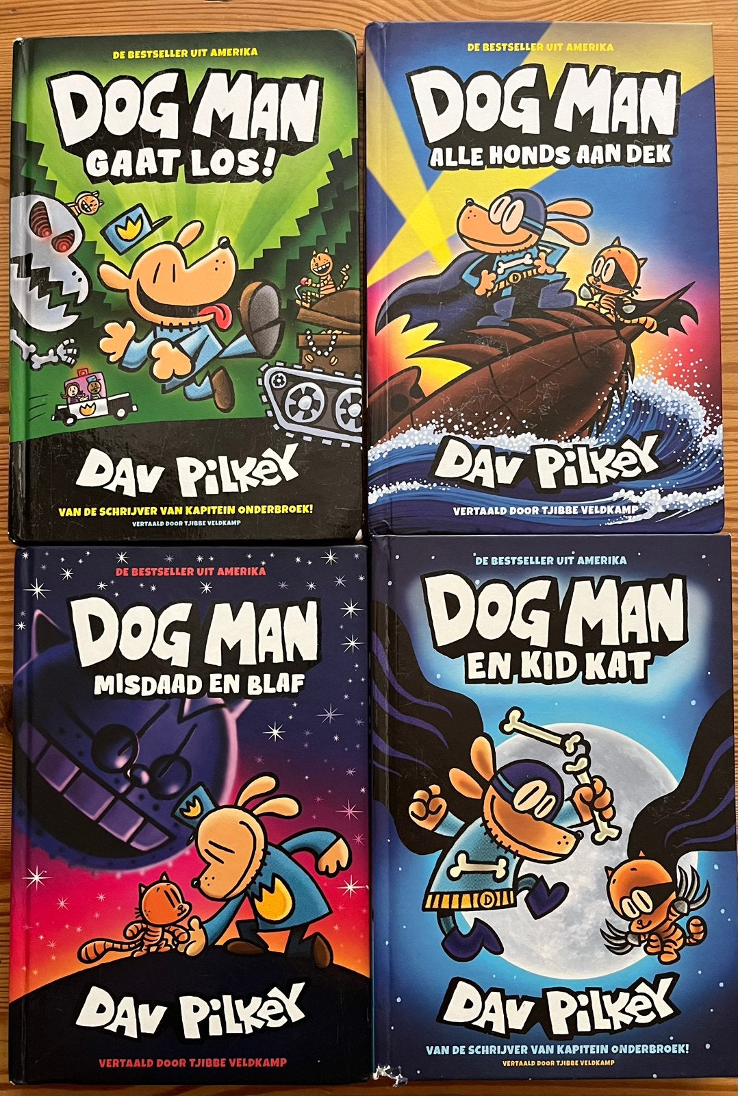 Dog Man  4 titels, Gaat los, Misdaad en blaf, Kid Kat ea, Ophalen of Verzenden, Gelezen