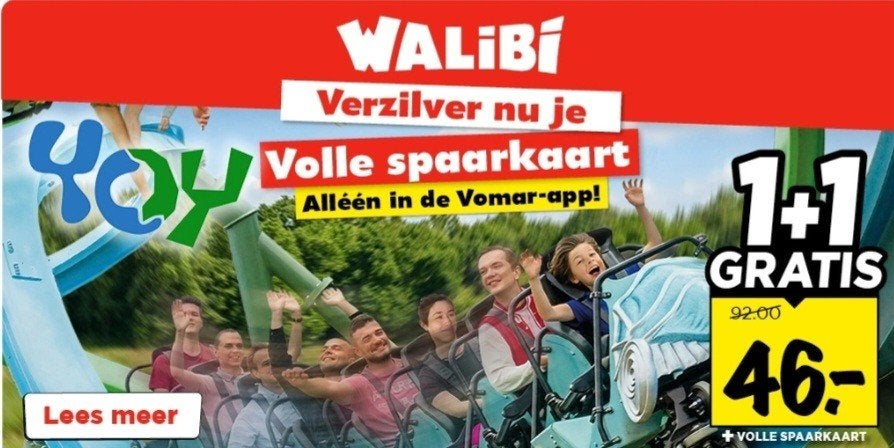 Walibi actie code, Twee personen, Ticket of Toegangskaart
