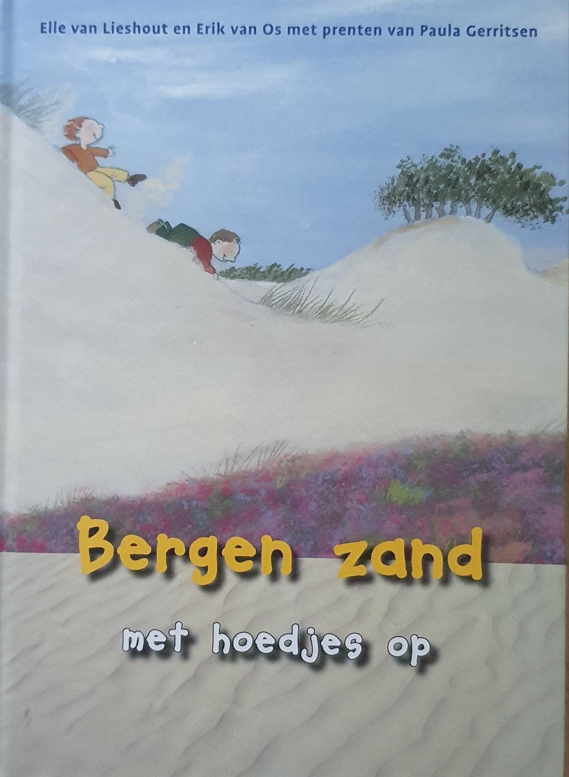 Bergen zand met hoedjes op - Prentenboek, Boeken, Ophalen of Verzenden, Zo goed als nieuw, Elle van Lieshout en Erik van Os, Prentenboek