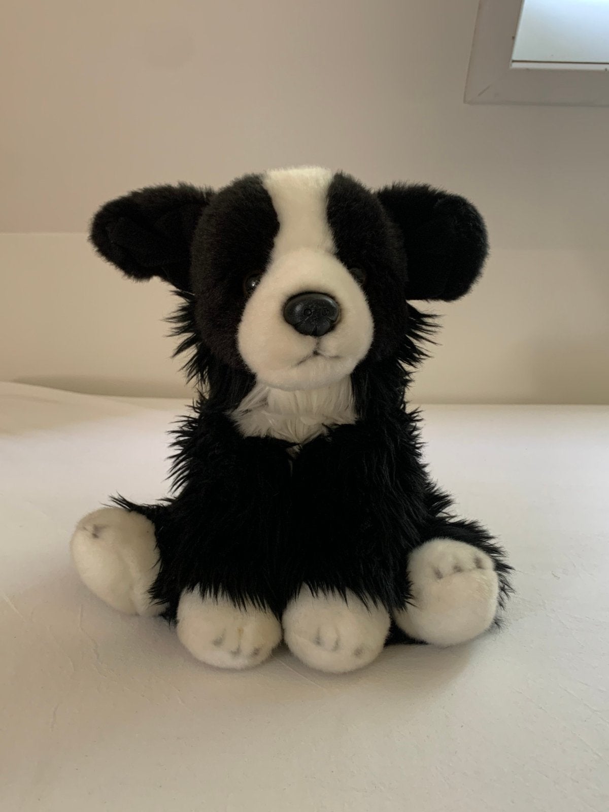 Mooie border collie knuffel, Gebruikt, Zwart, Middelgroot (20 tot 80 cm), Hond