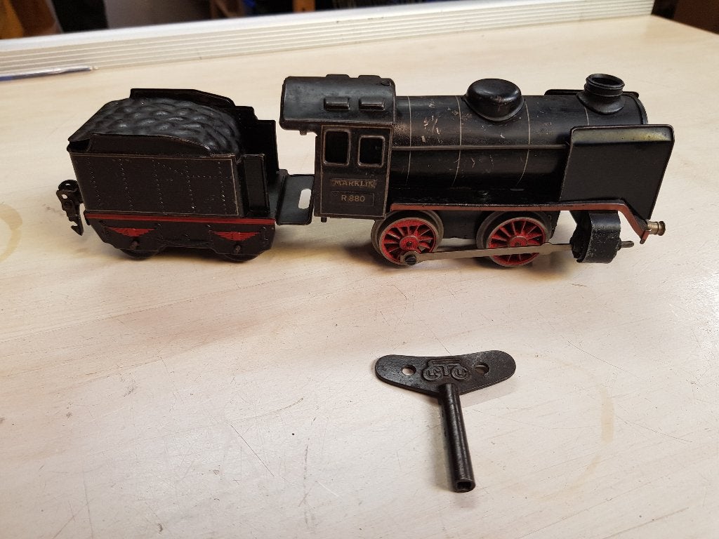 Marklin Locomotief + kolenwagen R880 en 889  1930 jaar, Gebruikt, Ophalen of Verzenden, Analoog, Märklin