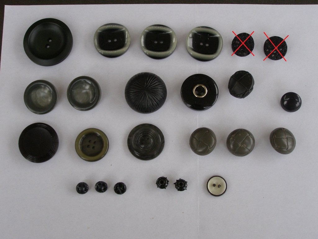 Vintage knopen, ZWART, diverse vormen en maten, Hobby en Vrije tijd, Ophalen of Verzenden, Gebruikt, Knoop of Knopen