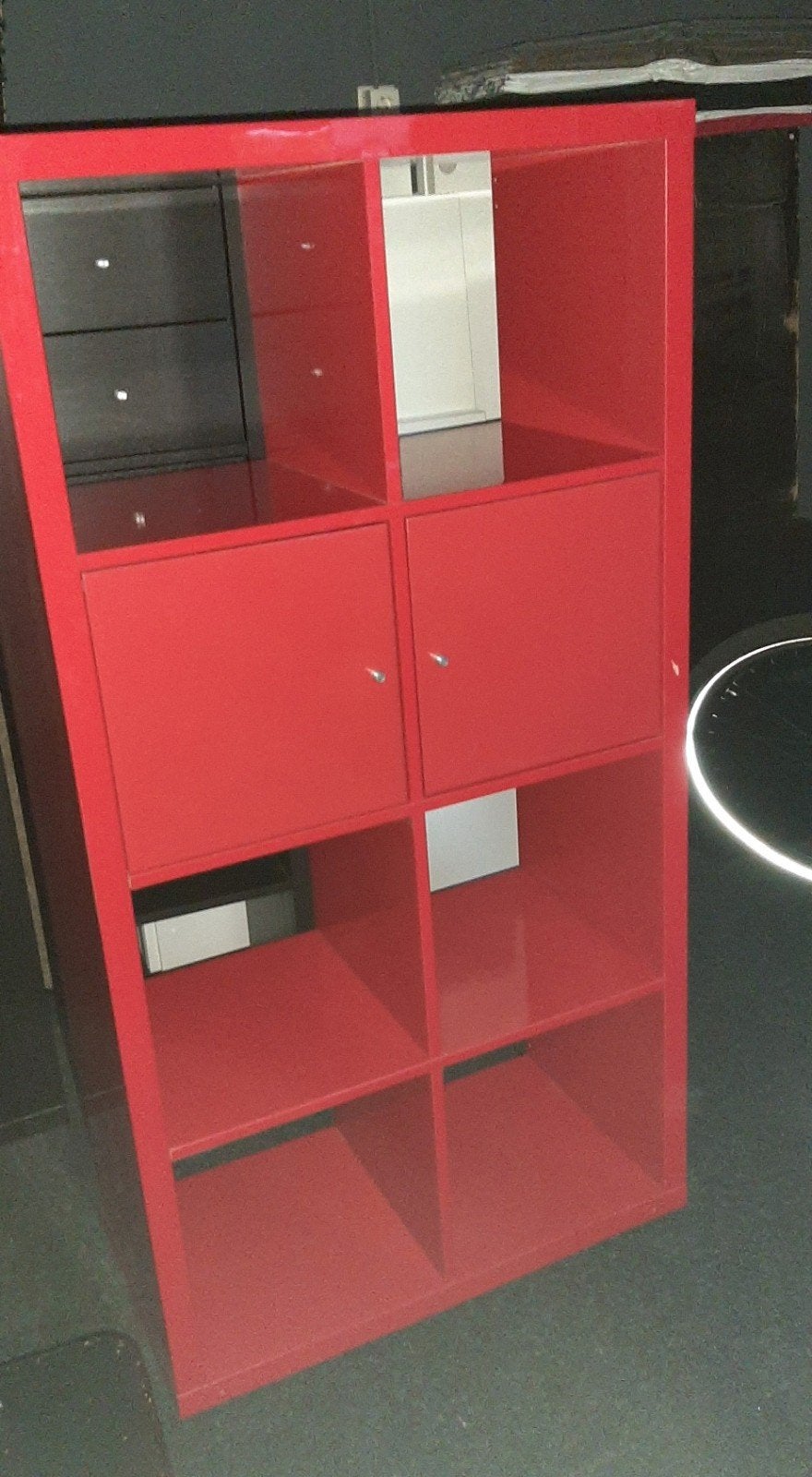 Ikea kallax Vakkenkast met 2 deurtjes, Ophalen, Zo goed als nieuw