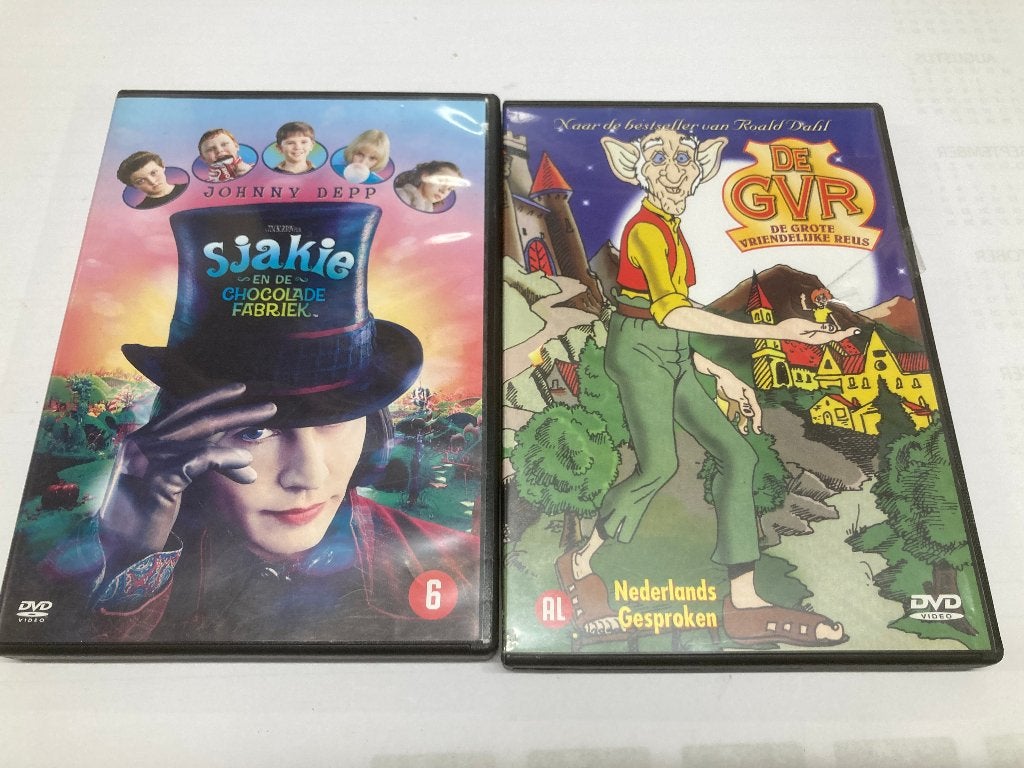T.K. Roald Dahl De GVR en Sjakie en de Chocoladefabriek DVD, Alle leeftijden, Nederlands, Overige typen, Ophalen of Verzenden