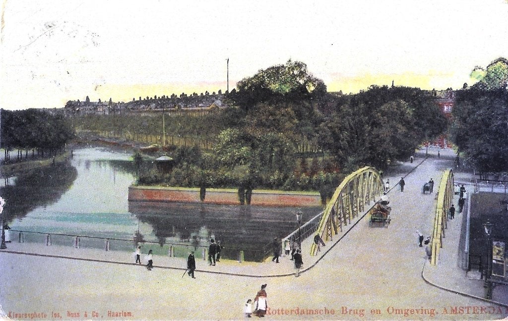 AK Amsterdam - Rotterdamsche Brug en Omgeving, Verzenden, Voor 1920, Gelopen, Noord-Holland