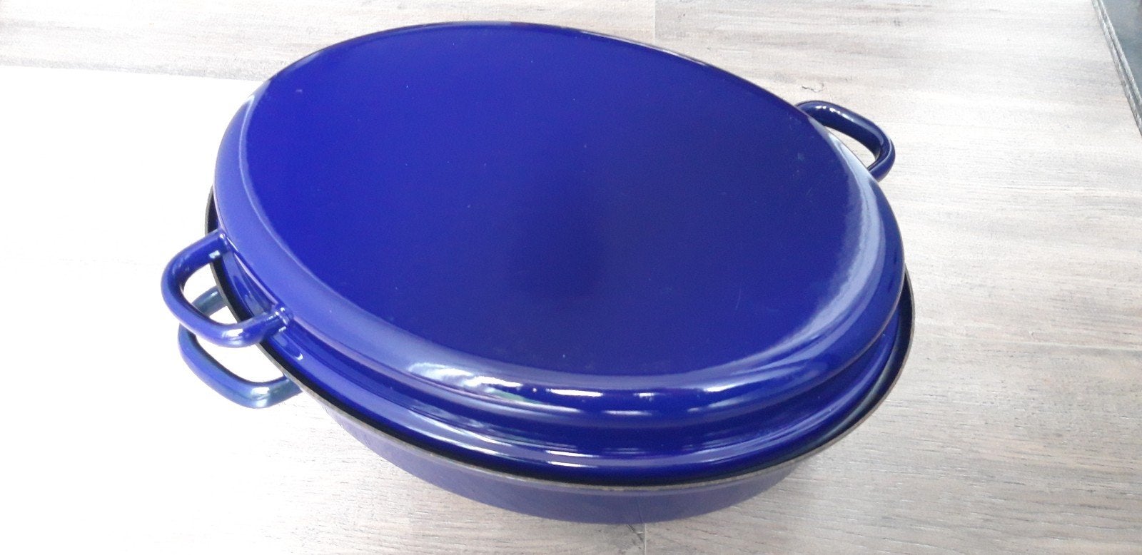 Mosselpan ovaal, Met deksel, Ophalen of Verzenden, Gebruikt, Kookpan