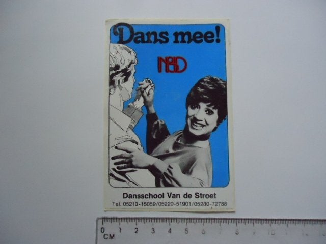 sticker VAN GORP andre van duin dansschool stroet steenwijk, Verzamelen, Verzenden, Zo goed als nieuw, Bedrijf of Vereniging