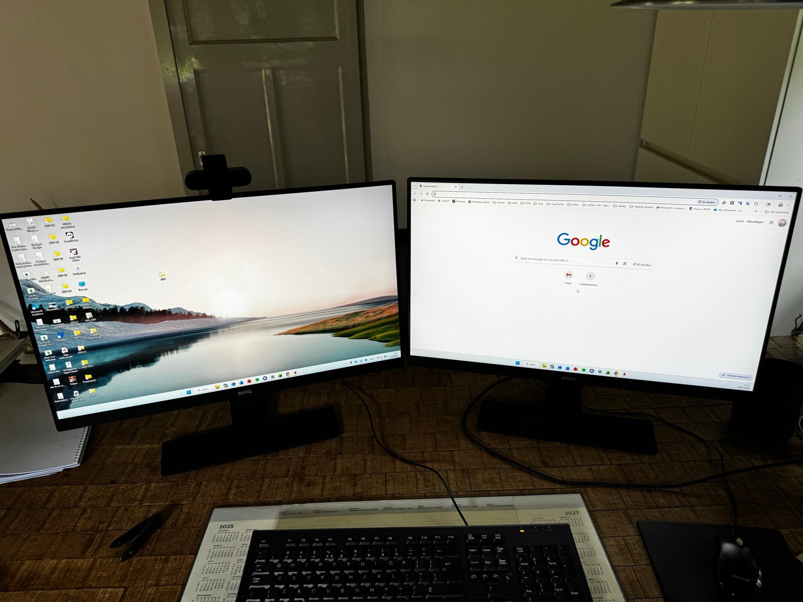 2x BenQ GW2780-T Full HD IPS Monitor - Zeer goede staat, HDMI, IPS, Kantelbaar, Full HD