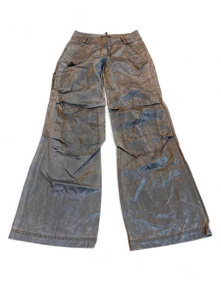Vero Moda Grunge Sateen Cargo Broek NWT Maat 36, Nieuw, Ophalen of Verzenden, Maat 36 (S), Grijs